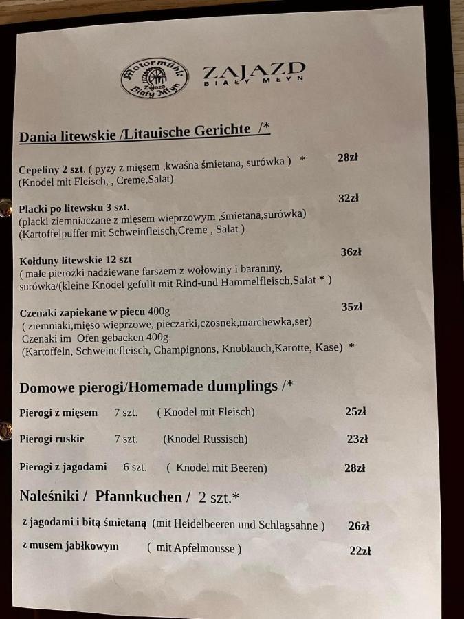 Zajazd Bialy Mlyn Sterławki Wielkie Eksteriør billede